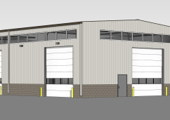 Lyon County Bridge Department Exterior Perspective Rendering